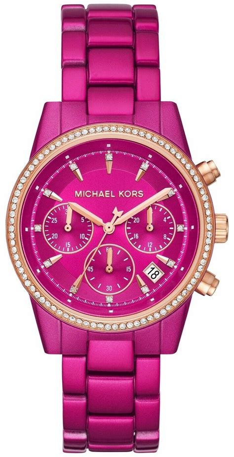 michael kors pink uhr|michael kors pink watches.